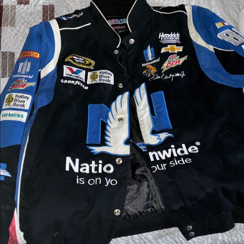 Blue and Black NASCAR Racing Jacket